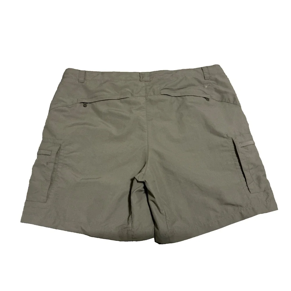 REI Womens Tan Hiking Cargo Shorts UPF 50+ Nylon Khaki Size 16